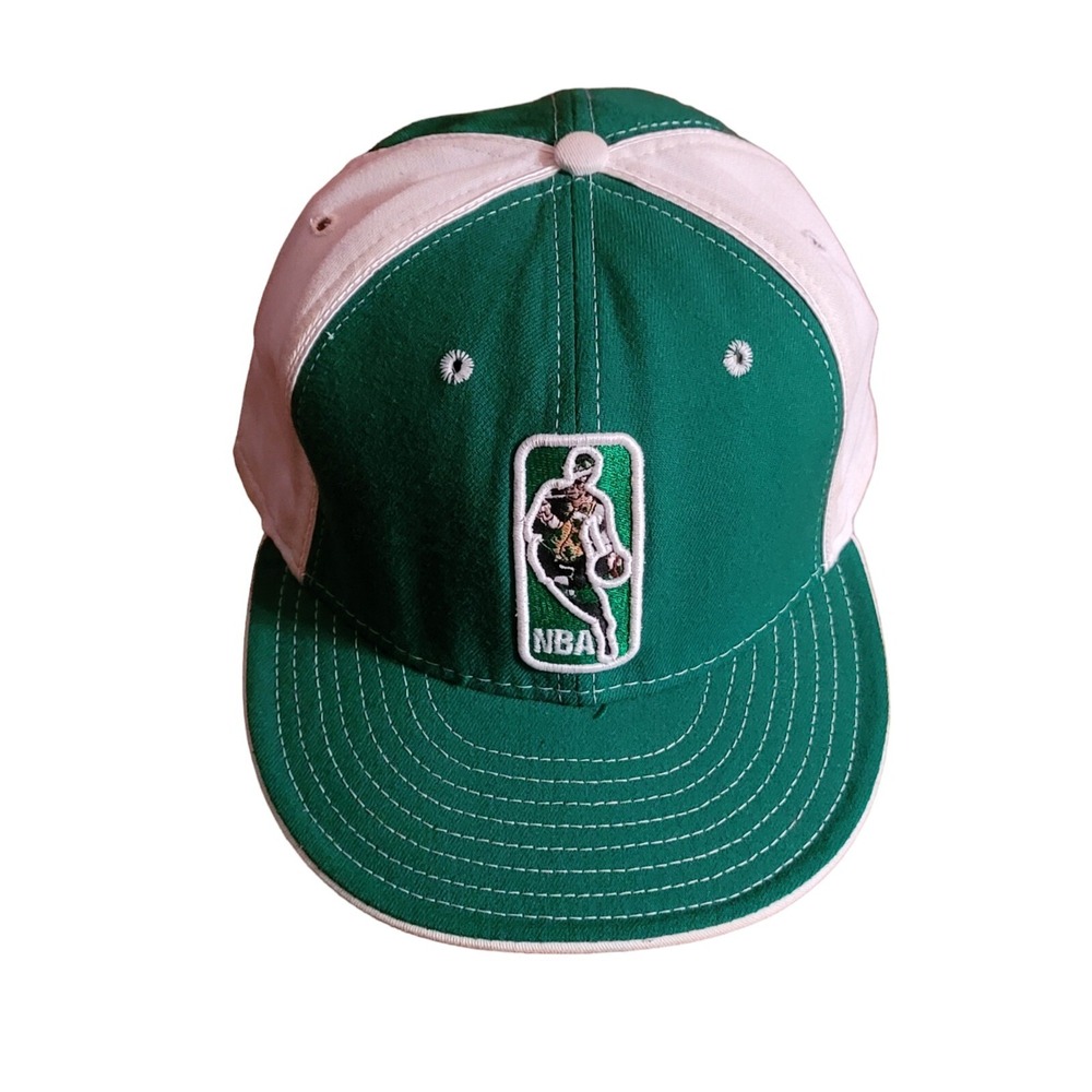 VINTAGE Boston Celtics Hat Cap Mens‎ 7 3/4 Green White New Era Fitted Wool USA